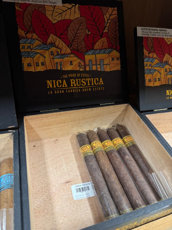 Nica Rustica Broadleaf by Drew Estate Short 50x5 Single (bx/25)