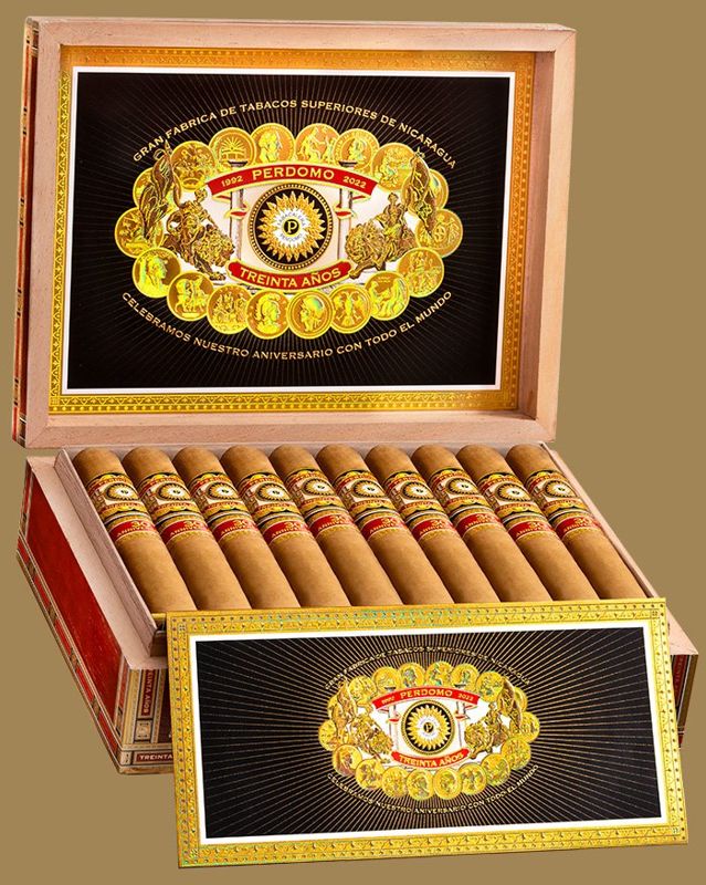 Perdomo 30th Anniversary Box-Pressed Connecticut Churchill Single (bx/30)