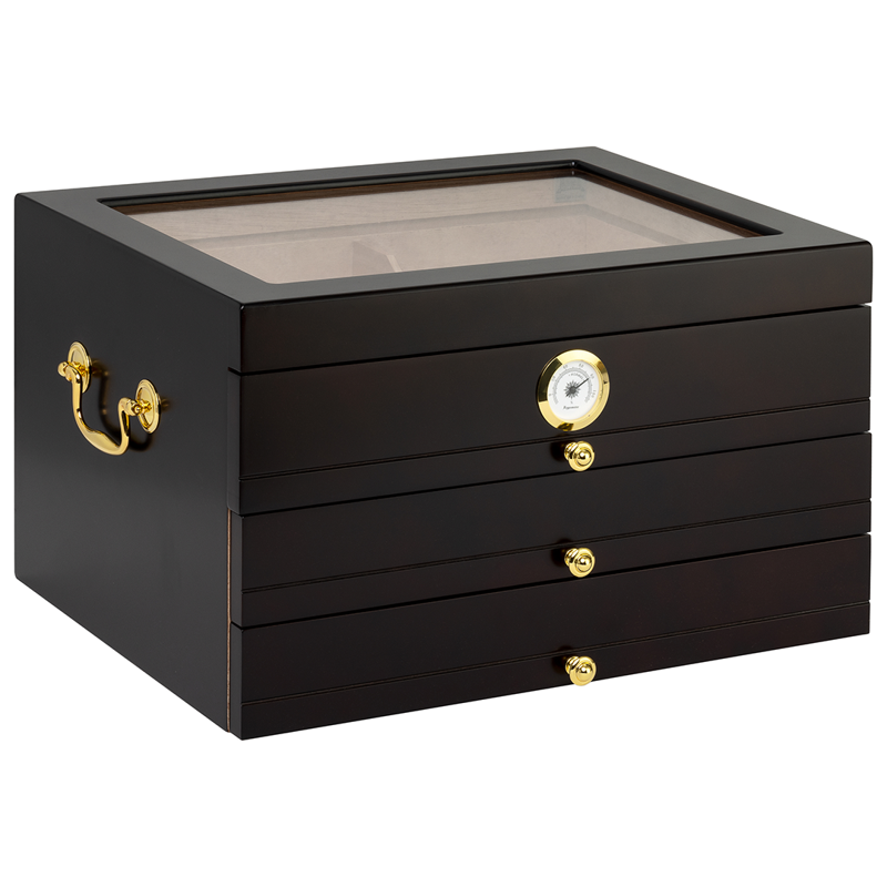 Humidor Supreme The Palermo Mahogany Humidor w/ 5 - Xikar-Boveda 84% Seasoning Packs