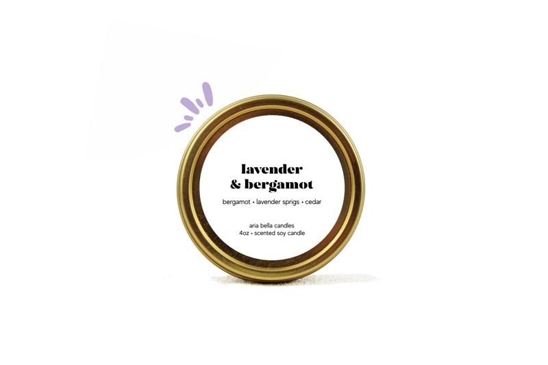 Lavender & Bergamot Soy Candle Tin