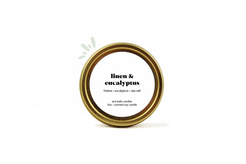 Linen & Eucalyptus Soy Candle Tin