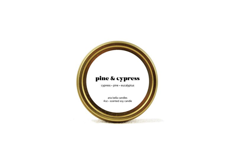Pine & Cypress Soy Candle Tin