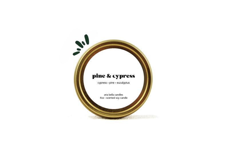 Pine & Cypress Soy Candle Tin
