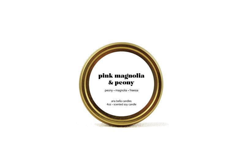 Pink Magnolia & Peony Soy Candle Tin