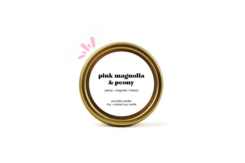 Pink Magnolia & Peony Soy Candle Tin
