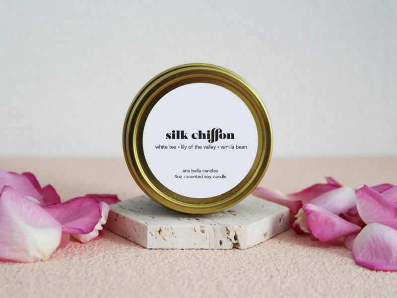 Silk Chiffon Candle Tin