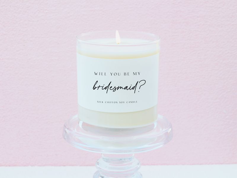 Will You Be My...? Soy Candle Gift (4oz Gold Travel Tin, bridesmaid)