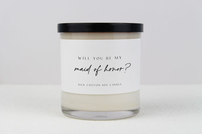 Will You Be My...? Soy Candle Gift (4oz Gold Travel Tin, bridesmaid)