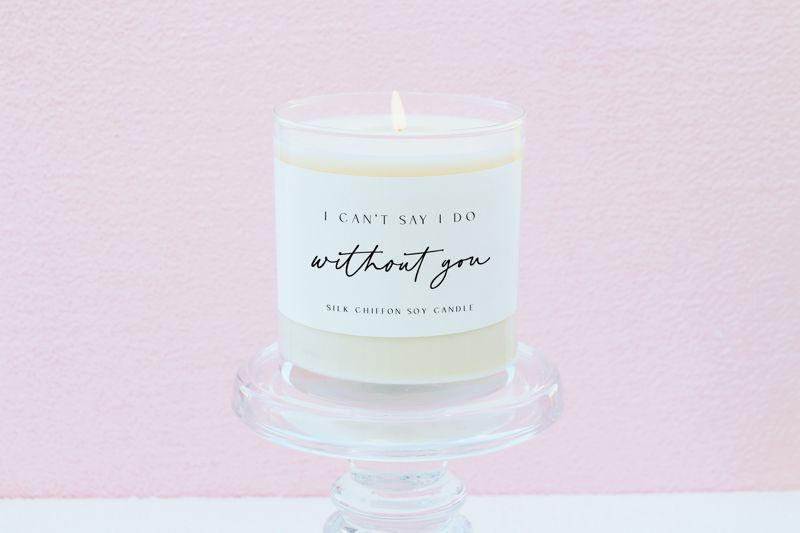 I Can't Say I Do Without You Soy Candle Gift (4oz Gold Travel Tin)