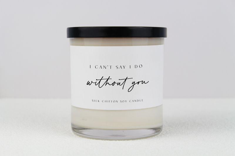 I Can't Say I Do Without You Soy Candle Gift (4oz Gold Travel Tin)