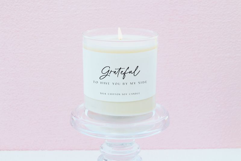 Grateful To Have You By My Side Soy Candle Gift (4oz Gold Travel Tin)
