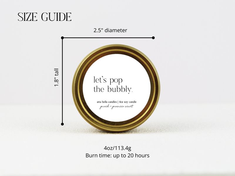 Let's Pop The Bubbly Candle Tin