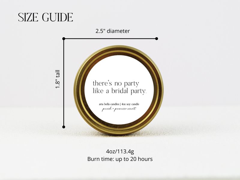 There's No Party Like A Bridal Party Candle Tin