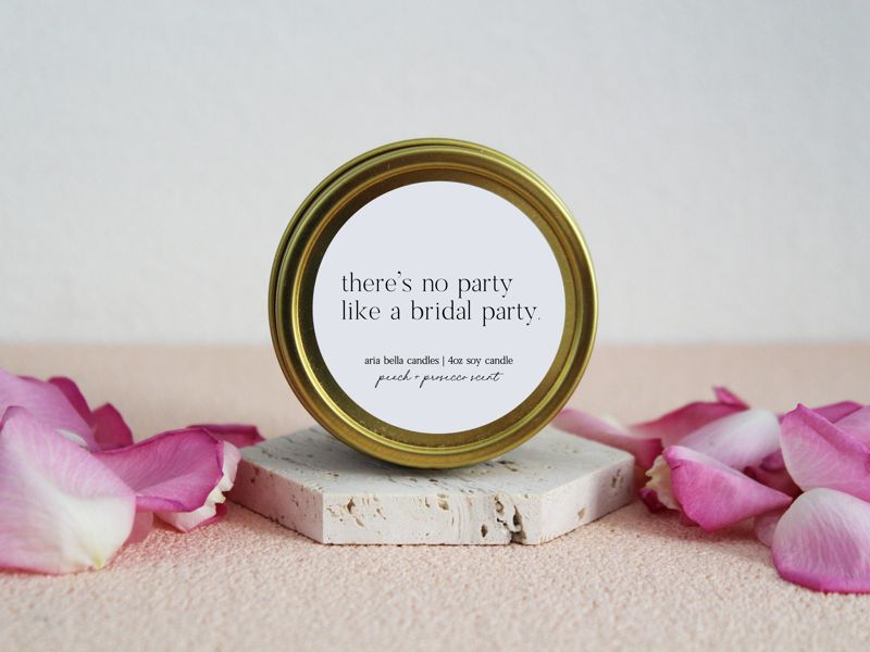 There's No Party Like A Bridal Party Candle Tin