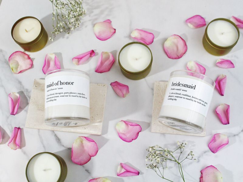 Maid of Honor Definition Soy Candle Gift (4oz Gold Travel Tin)