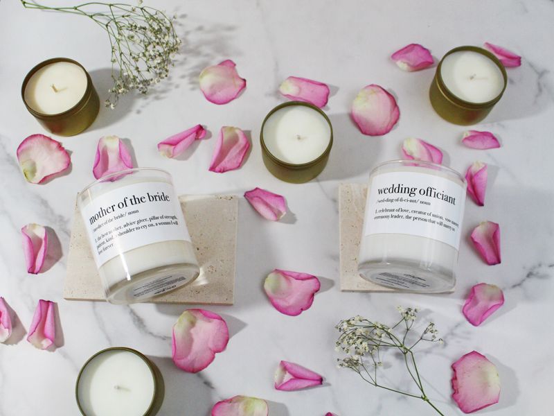 Mother of the Bride Definition Soy Candle Gift (4oz Gold Travel Tin)
