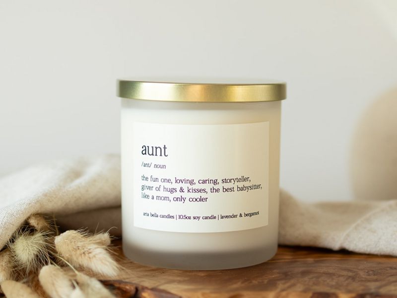 Aunt Definition Soy Candle Gift