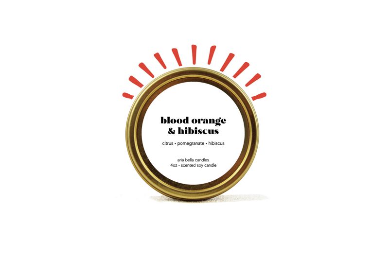 Blood Orange & Hibiscus Soy Candle Tin