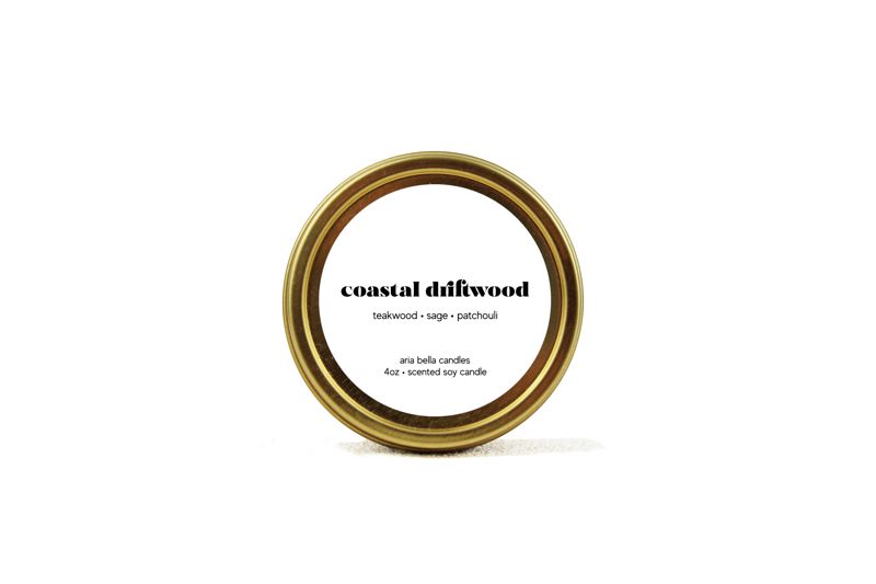 Coastal Driftwood Soy Candle Tin
