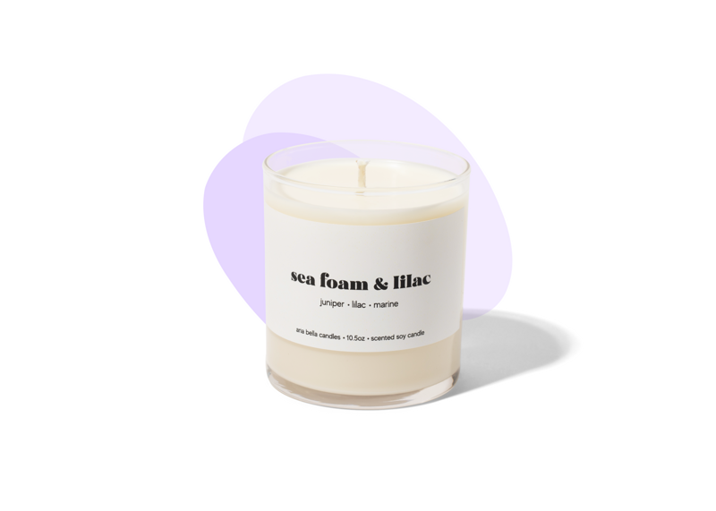 Sea Foam & Lilac Soy Candle
