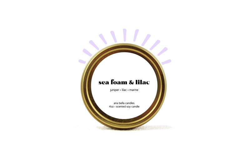 Sea Foam & Lilac Soy Candle Tin