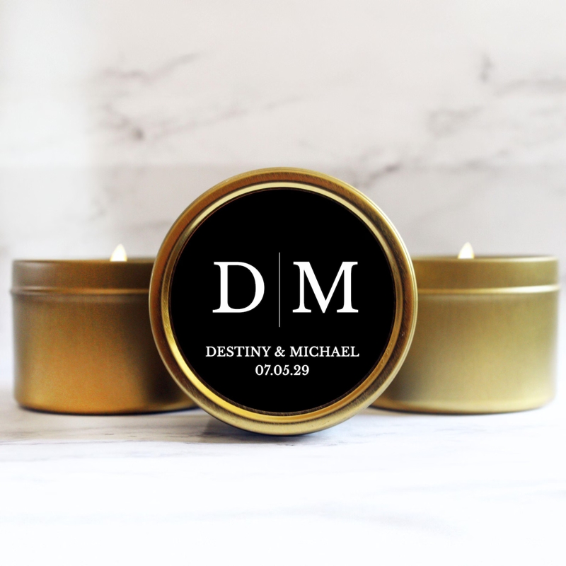 Initials of Love Candle Wedding Favors