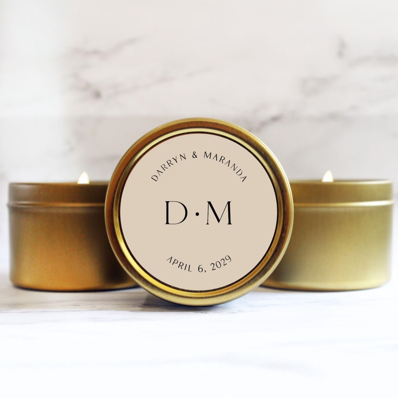 Personalized Wedding Candle Favors for Guests