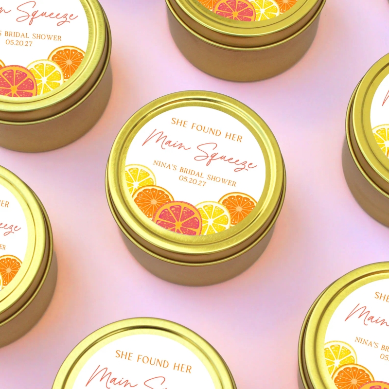 She Found Her Main Squeeze Bridal Shower Candle Favors