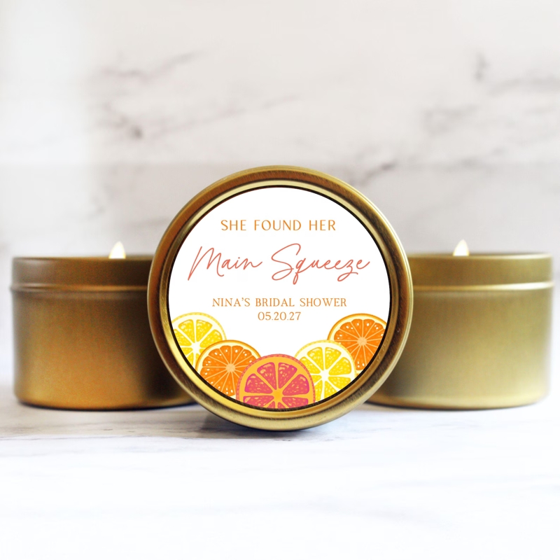 She Found Her Main Squeeze Bridal Shower Candle Favors