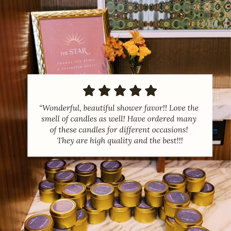 Written in the Stars Bridal Shower Candle Favors