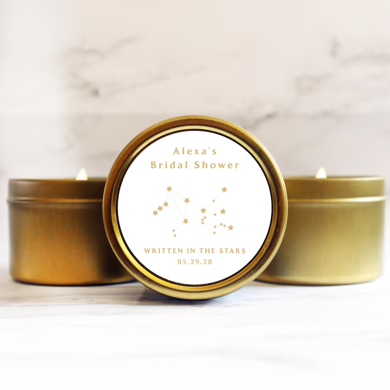 Written in the Stars Bridal Shower Candle Favors