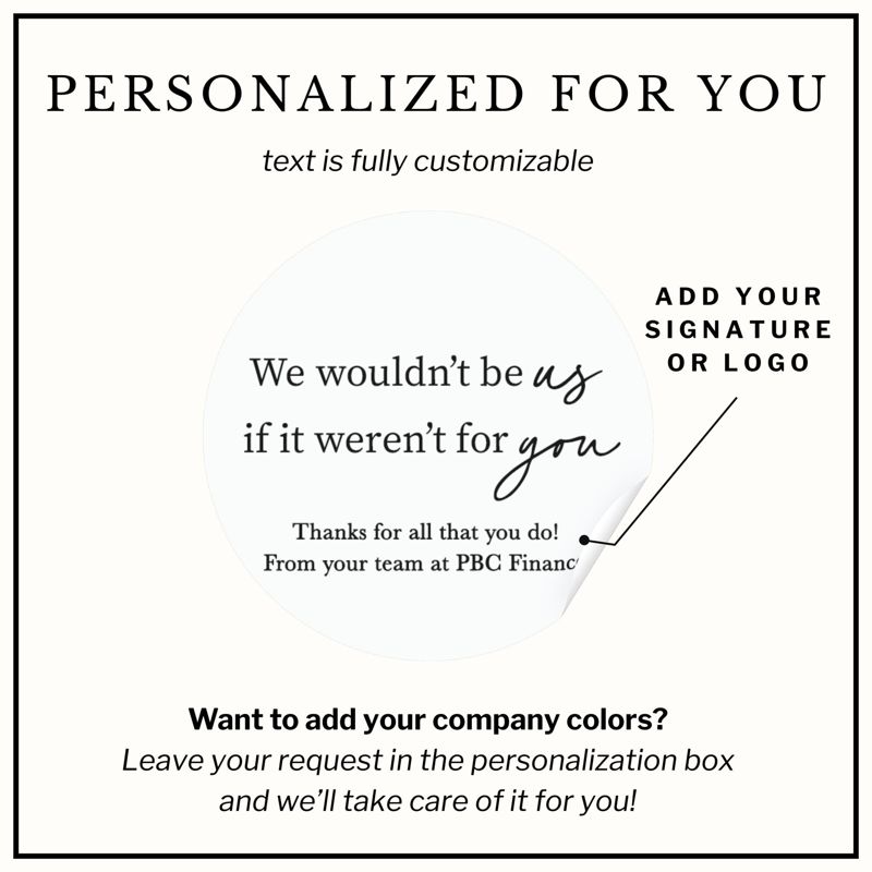 We Wouldn't Be Us If It Weren't For You Bulk Candle Gifts