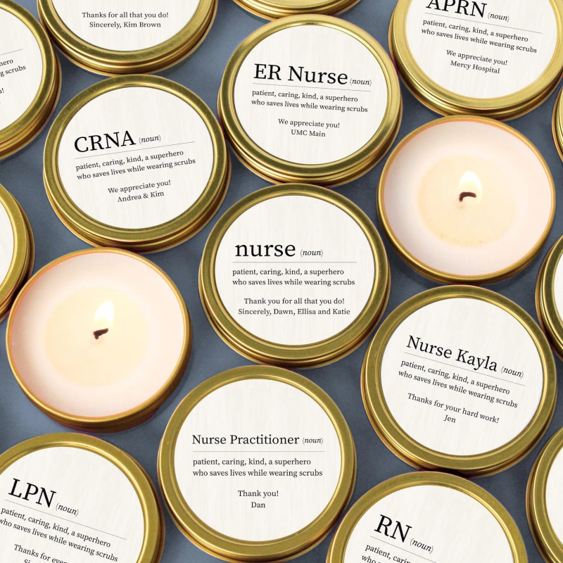 Nurse Definition Bulk Candle Gifts