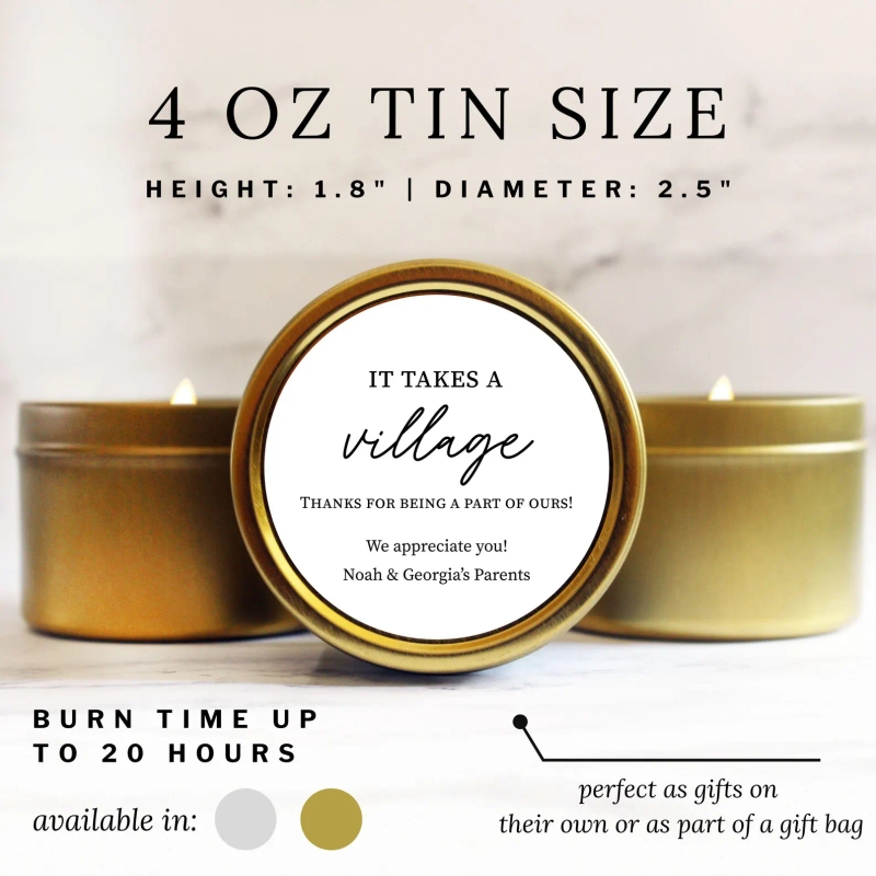 It Takes a Village Bulk Candle Gifts