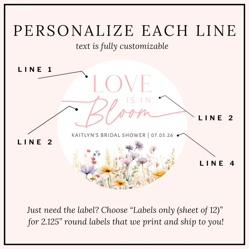 Wildflower Bridal Shower Favors Candles | Love is in Bloom
