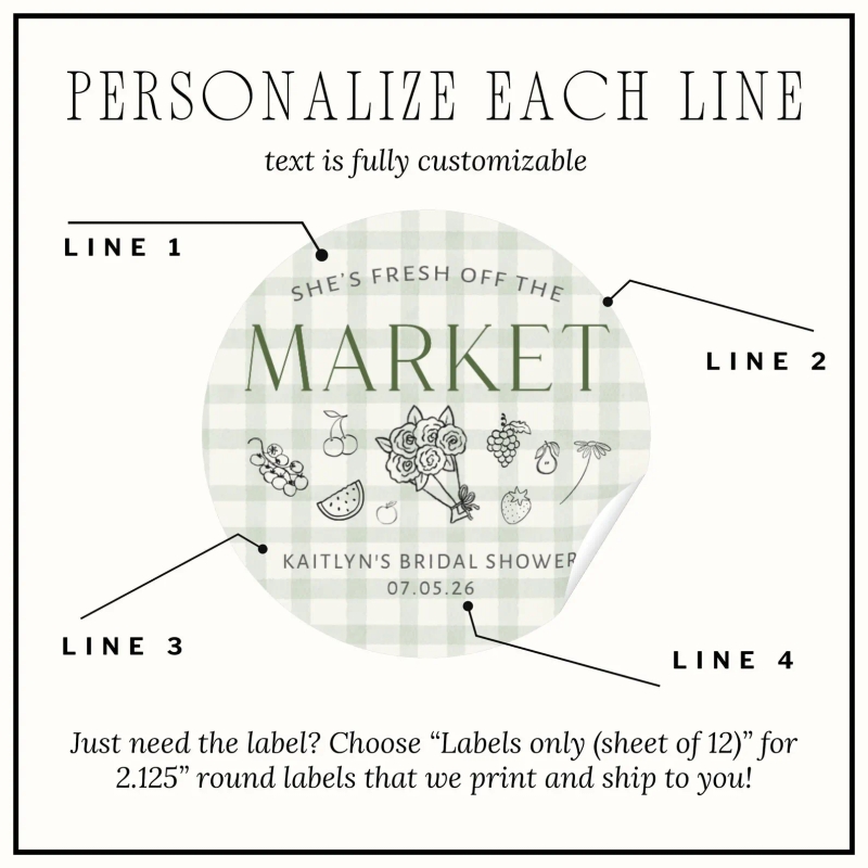 She’s Fresh Off The Market Bridal Shower Favor Candles