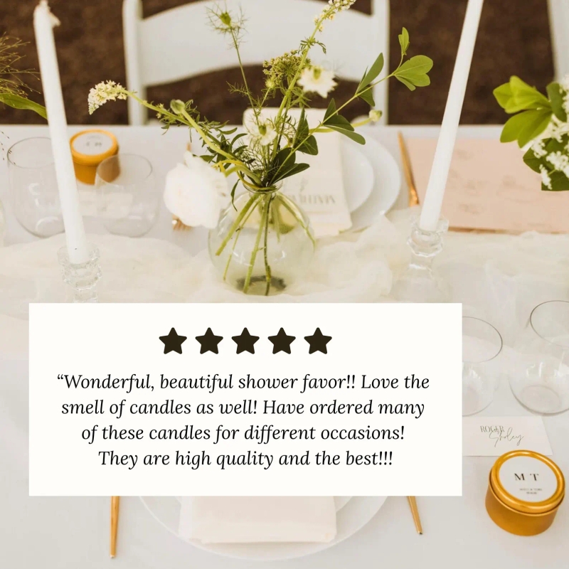 A New Chapter Bridal Shower Candles | Book Theme