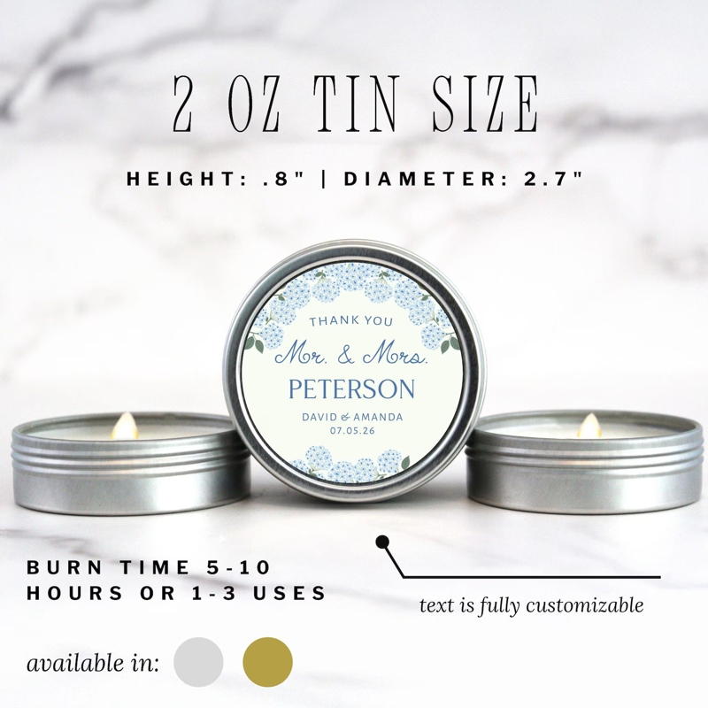 Something Blue Before I Do Bridal Shower Favor Candles