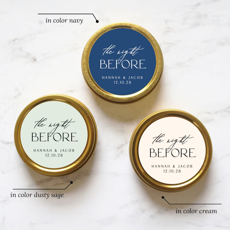 The Night Before Bulk Rehearsal Dinner Candle Wedding Favors for Guests