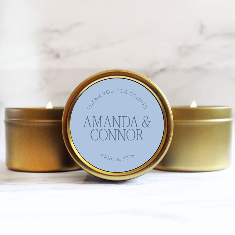 Personalized Bulk Wedding Candle Favors for Reception Guest