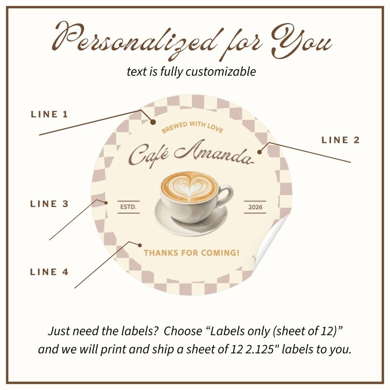 Cafe Bridal Shower Candle Coffee Theme Favor