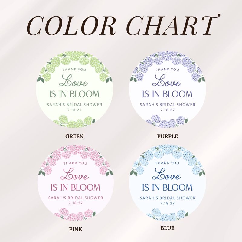 Hydrangea Love Is In Bloom Bridal Shower Candle Favors