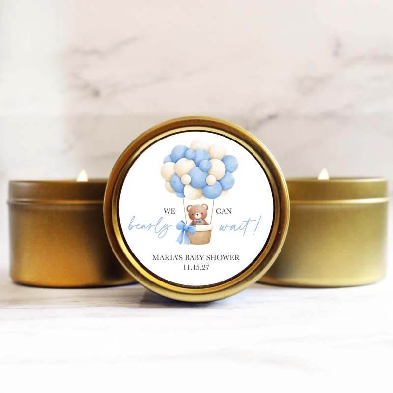 Baby Shower Favor Candle Teddy Bear Theme
