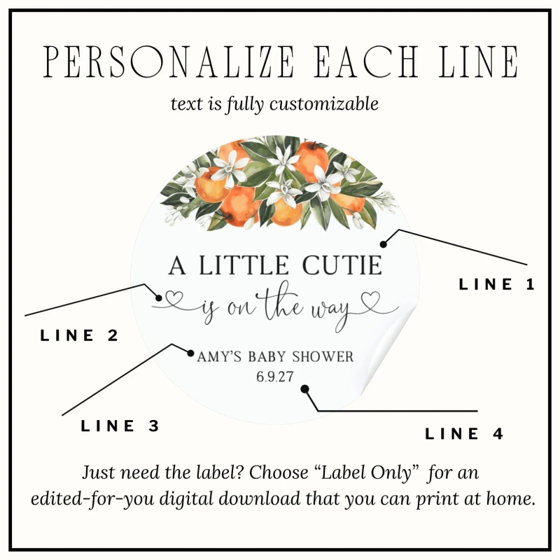 Baby Shower Favor Candle Citrus Theme
