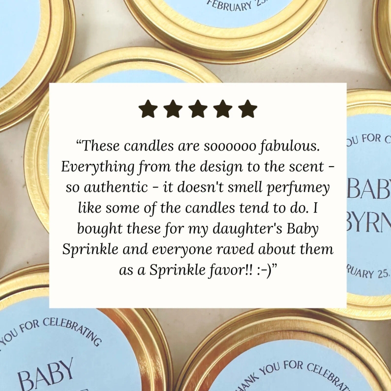 Baby Shower Favor Candle Citrus Theme