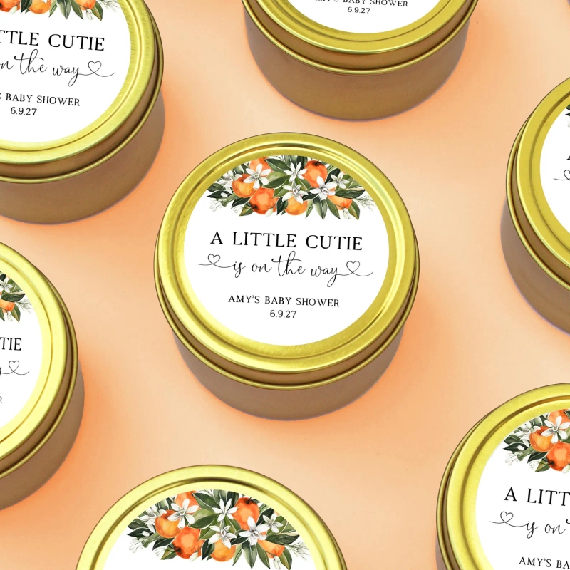 Baby Shower Favor Candle Citrus Theme