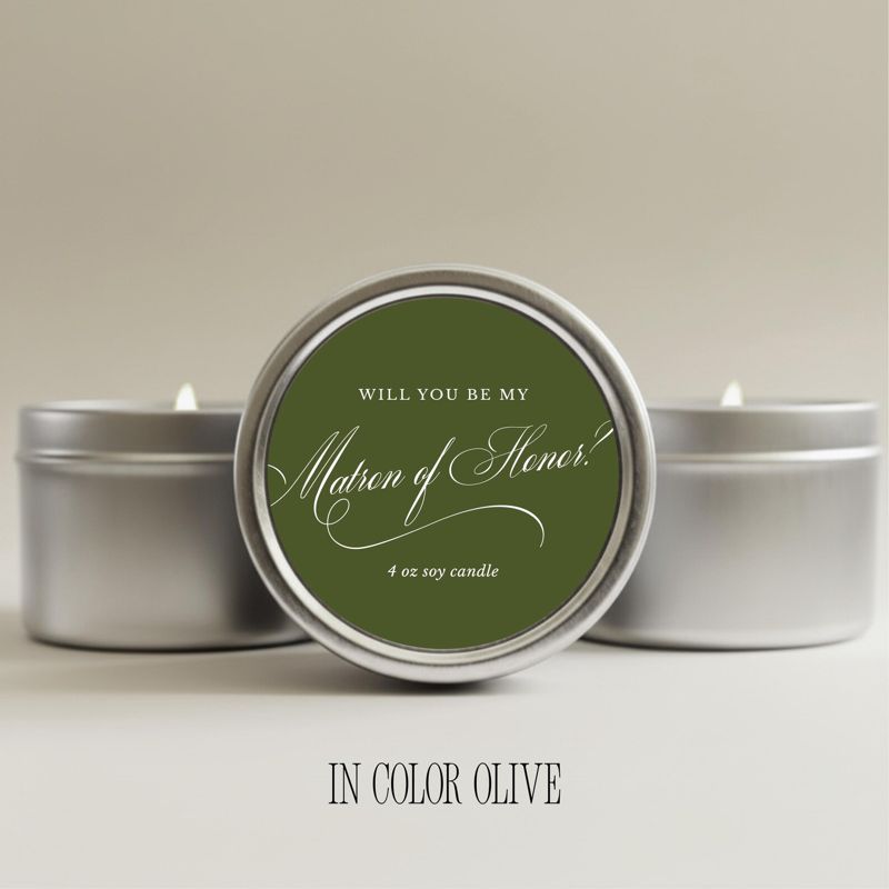 Will you be my...? Soy Candle Tin | Bridal Party Proposal Gift