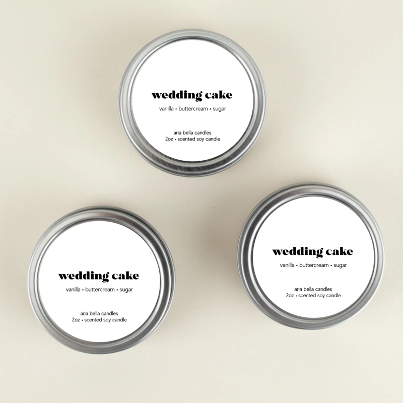 Wedding Cake Candle Bakery Scented Bridesmaid Candle