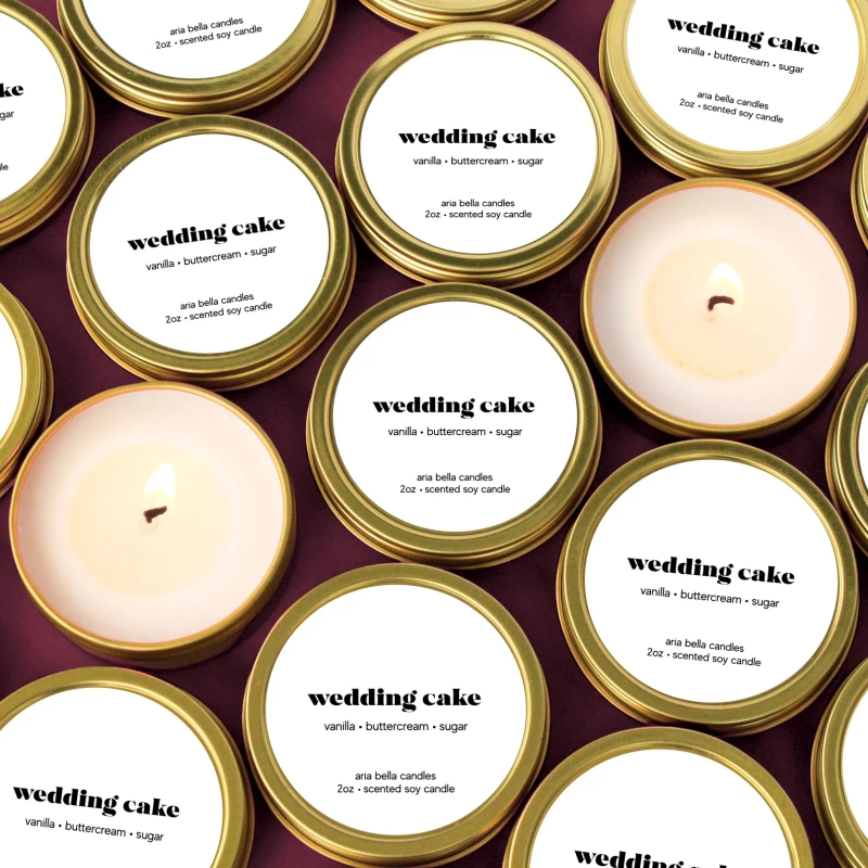 Wedding Cake Candle Bakery Scented Bridesmaid Candle