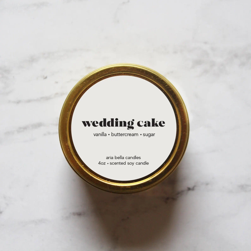Wedding Cake Candle Bakery Scented Bridesmaid Candle